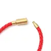 Pulseira de Corda de Couro 4.0 em Aço Inoxidável, Unissex, Impermeável, Pulseira de Casal, Corda Trançada, em Estoque Atacado