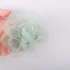 Flores de Tecido com Borda Queimada, Flores de Organza, Acessórios de Cabelo Feitos à Mão DIY, Acessórios de Flor Tridimensional, Enfeites de Flor para Roupas