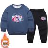 Conjunto de Suéter de Veludo Infantil Little Pony 2022 Outono e Inverno Novo Estilo Tops e Calças Conjunto de Duas Peças para Meninos e Meninas