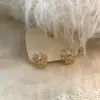 Pendientes de Girasol con Perlas de Circonita Estilo Coreano, Diseño de Nicho, Pendientes Exquisitos y de Moda, Accesorios para Orejas Versátiles y con Estilo