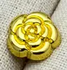 Botões de metal em formato de rosa, acessórios da moda estilo Chanel para jaquetas, camisas, cardigãs e blazers