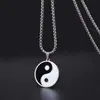 Estilo Coreano ins Estilo Chino Taiji Bagua Colgante de Collar de Acero de Titanio Personalizado Tendencia Colgante para Hombre Accesorios para Hombre Hip Hop