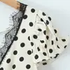 Vestido de Encaje con Lunares Estilo Romántico Retro Francés 2026 Nuevo Producto de Primavera Falda Elegante de Largo Medio que Realza la Cintura para Mujer