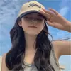 Estilo Coreano Nueva Moda Gorra con Protección Solar para Mujer Gorra Bordada con Letras de Colores Combinados Gorra de Béisbol con Visera para Deportes al Aire Libre para Hombre