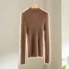 Suéter de Cachemira Consinee Base de Punto para Mujer con Interior Cepillado Cuello Semialto Seda Ajuste Delgado