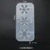 Molde de Resina de Cristal DIY Papoula Pingente de Floco de Neve Molde de Floco de Neve de Três Elos Ornamento Molde de Silicone