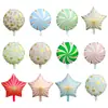 Globos Forma de Dulce Macarrón Estilo Coreano, Globos Redondos de Puntos, Paletas de Caramelo Espirales, Estrellas de Cinco Puntas Estampadas en Oro, Suministro Directo del Fabricante