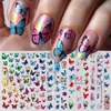 Beleza Total Transfronteiriça Novos Adesivos de Nail Art Primavera e Verão Borboleta Borboleta Multicolorida Flor Adesivos de Nail Art