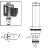 Válvula de Cartucho Hidráulico Parker - Válvula de Control de Flujo Proporcional Normalmente Abierta (Compensación de Presión Parcial) Hp04P21