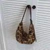 Bolso de Tote Estilo Perezoso Simple Estampado de Leopardo Nuevo Bolso de Axila para Mujer Bolso de Hombro Retro Gran Capacidad Temperamento Nicho