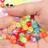 4 6 7 10mm contas soltas de acrílico contas com letras em inglês contas planas feitas à mão diy acessórios para joias com contas pulseira