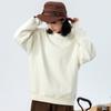 Sudadera Pesada de Cuello Redondo Seleccionada Cuidadosamente 500g, Camiseta Interior de Manga Larga Marca Trbottomy Otoño e Invierno, Estilo Pareja Color Sólido Lisa con Estampado