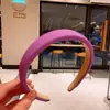 Diadema de Esponja de Color Sólido Simple Estilo Coreano Diadema Versátil de Color Caramelo Comercio Transfronterizo Diadema para Lavarse la Cara para Mujeres