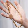 Cinco termos de grão de sândalo verde pulseira DIY fabricantes atacado especificações 0.6 masculino e feminino estilo chinês joias contas decorativas