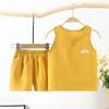 Conjunto de Chaleco de Hilo de Algodón Verano 2025 para Hombre y Mujer Ropa de Casa para Bebé Conjunto de Dos Piezas de Chaleco y Pantalones Cortos para Bebés y Niños Pequeños