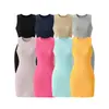26187-Vestido Sexy Redondo de Estilo Europeo y Americano que Resalta la Figura 2026 Nuevo Vestido sin Mangas Adelgazante para Mujer de Primavera y Verano