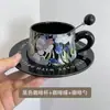 Xícara de Café e Pires de Designer Vintage Estilo Francês com Cerâmica Floral Antiga para Latte, Presente para Melhor Amigo, Direto do Fabricante