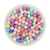 Cuentas redondas de acrílico de color sólido no porosas de 6/8 mm, cuentas sueltas multicolor, cuentas redondas, materiales hechos a mano, accesorios para joyería DIY