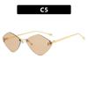 Gafas de Sol Diamantadas sin Montura Letra F 2024 Nuevas Gafas de Sol de Moda Diamantadas Gafas de Sol de Protección Solar con Montura Pequeña a la Moda