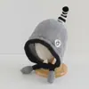 Gorro de Invierno Tejido Lindo con Orejas y Chirriador para Niños y Niñas, Gorro Cálido de Lana con Lazo