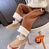 Pantalones forrados de polar para niñas, todo en uno de terciopelo, nuevos pantalones rectos gruesos elegantes y a la moda para niños Otoño/Invierno 2026, ropa de invierno para bebé