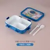 Lonchera de Dibujos Animados con Compartimentos que No Mezclan Sabores, Caja Bento Linda e Infantil para Estudiantes y Trabajadores de Oficina, Lonchera Cuadrada con Utensilios