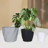Vaso de Flores de Melamina em Formato de Sarja Imitação de Porcelana para Uso Doméstico, Vaso Verde Criativo Simples e Luxuoso para Plantas Grandes de Mesa, Vaso de Flores de Imitação de Porcelana