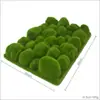 Placa de espuma de musgo sintético lã plantio pedra de musgo artificial placa de musgo decorativa para parede de plantas paisagísticas base de planta fácil de instalar