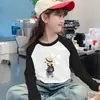 Camiseta Base Manga Longa Infantil Outono Inverno 2025 Nova Super Fofa para Meninas Mais Velhas Blusa Térmica Espessa