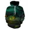 Moletom com Capuz Halloween Terror Abóbora Moda Estampa Digital 3D Moletom Hoodie cos