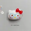 Glasses-Wearing Bow-Knot Kt Cat Resin Pendant Phone Case Thermos Cup Decorative Patch Cross-Border DIY Accessories Wholesale