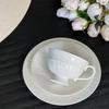 Taza de Cerámica, Taza para Leche de Desayuno, Taza de Café, Taza de Té, Avena, Color Puro, Lujo Accesible y Simplicidad