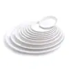 Pratos de Melamina Conjunto de Louças Hotel Restaurante Pratos Redondos Brancos Imitação de Porcelana Prato para Fondue Pratos Redondos para Fast Food Comercial