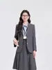 Jacket de Terno Profissional para Entrevista de Estudante Universitário, Camisa, Calça, Saia para Mulher, Terno de Três Peças, Nova Tendência Outono e Inverno
