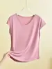 Camiseta sin mangas de color liso de modal con cuello en V para mujer, nuevo estilo de verano, corte holgado, adelgazante, cubre el cuerpo, se puede usar como ropa de dormir o como prenda exterior, top fino