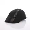 Gorra de Pato Europea y Americana para Hombre y Mujer Sombrilla Sombrero Retro Británico Adelante Bordado Callejero Versátil Sombrero Copa