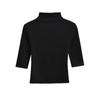 Leve maduro elegante estilo meia-alta gola meia manga top feminino verão novo dobrado pequeno gola alta slim-fit slim-fit exterior vestir camiseta