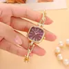 Estilo Coreano Moda Simple Versátil Esfera Azul Cielo Pulsera Reloj de Mujer Comercio Electrónico Transfronterizo Cuarzo Suministro de Relojes para Mujer Nuevo Modelo