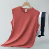 Colete Modal Masculino Gelo Seda Fresco Secagem Rápida Antibacteriano Antiácaro Sem Mangas Camiseta Fitness Esporte Colete Cor Lisa Moletom
