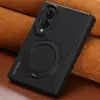 Adequado para capa de celular com carregamento sem fio Samsung Z Fold8, proteção de 360 graus, fivela de anel rotativa, capa com suporte de estrutura central magnética