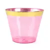 Fabricantes de Copos Plásticos Explosivos de 9OZ Cor Bronzeada Copo Plástico Copo de Vinho Descartável Copo para Bebidas