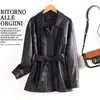 Chaqueta de Cuero Haining para Mujer, Estilo Corto, Nuevo Top Casual de Otoño, Elegante Abrigo de Cuero para el Trabajo, Ropa Exterior Versátil para Tallas Pequeñas