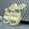 Zapatillas Casuales de Verano Resistentes al Desgaste para Hombre Sandalias de Personalidad Antideslizantes para Hombre de Exterior Chanclas para Hombre