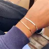 Pulseira transfronteiriça europeia e americana estilo boêmio corrente osso de cobra plana pulseira simples que combina com tudo pulseira pulseira masculina e feminina
