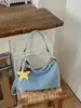 Bolso de Hombro Cruzado de Gran Capacidad para Niñas y Estudiantes, Verano 2026, Bolso Cruzado de Mezclilla, Bolso de Hombro Artístico Versátil