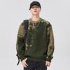 Invierno Nuevo Cálido Cuello Redondo Jacquard Suéter de Punto para Hombre Suelto Talla Grande Suéter Juvenil Combinable Casual Retro Moderno
