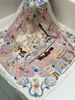 Pañuelo Cuadrado Pequeño 100% Seda de Morera 53cm, Versátil y Transpirable para Primavera y Verano, Pañuelo de Seda Vintage, Regalo para Mamá, Estilo Old Money
