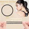 3mm Negro Goma Elástica Alta Tendón Cuerda para el Cabello Anillo para el Cabello Accesorios para el Cabello de Mujer Cuerda de Atar Sin Costuras Accesorios DIY Sombrerería Venta al por Mayor