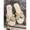 Nuevas Sandalias Planas Frescas Estilo Hada de Verano 2026 para Mujer, Elegantes y de Moda con Perlas para Uso en Exteriores