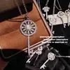 Joia Flor Flor Íris Chave Formato Coração Chave Gema Colar Girassol Diamante Flash Colar Chave Combinação